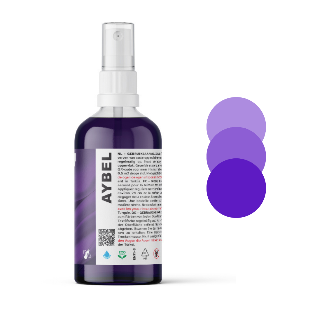 Mörklila textilfärgspray