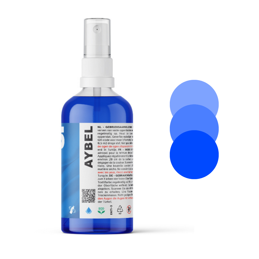 Spray de teinture pour tissu bleu ciel