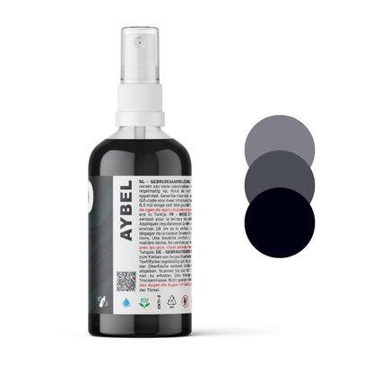 Spray de teinture pour tissu noir